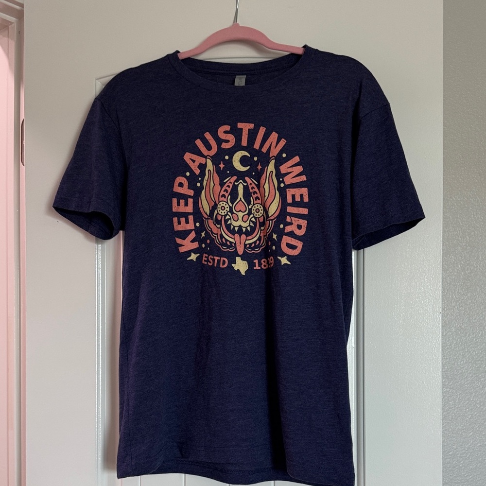 Next Level Apparel Dark Blue Graphic Tee